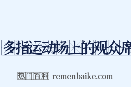 多指运动场上的观众席是什么意思的图片